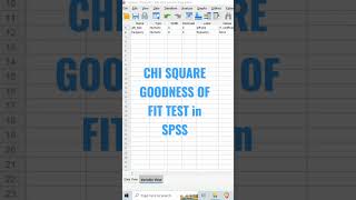 CHI SQUARE GOODNESS OF FIT TEST📊📈 IN SPSS ⬆️⬆️⬆️SPSS TUTORIAL✅ [upl. by Ayiram819]