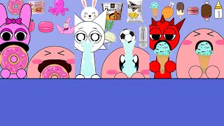 KIRBY VS INCREDIBOX SPRUNKI ANIMATION  RANDOM COLOR FOOD EMOTICON MUKBANG COMPLETE EDITION [upl. by Janey]