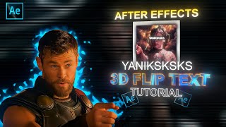 3D Flip Text likeyaniksksks After Effects  A Beginners Guide [upl. by Zina728]