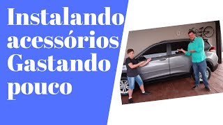 INSTALANDO ACESSÓRIOS NOVO CHEVROLET TRACKER 2021  E gastando pouco [upl. by Ruenhcs842]