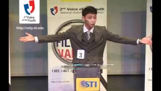 2nd Voice of the Youth National Oratorical Competition Champion [upl. by Orella]