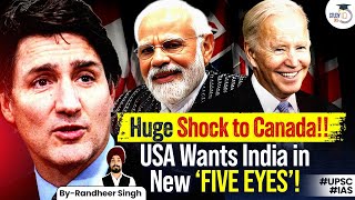 USA Wants India in Five Eyes Group Major Setback for Canada  UPSC GS 2  StudyIQ [upl. by Aij]