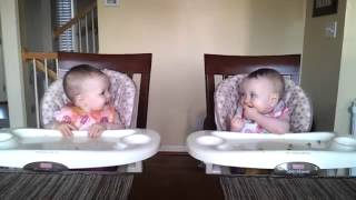 11 month old twins dancing to daddys guitar [upl. by Yhtur]