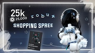 25K ROBUX SHOPPING SPREE for my bday buying korblox [upl. by Aihtak]