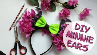 DIY Minnie Mouse Ears Maleficent  Disney Villains Halloween Series [upl. by Neltiak]