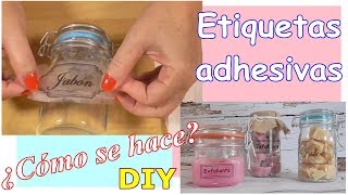 Como hacer tus propias Etiquetas Adhesivas Fácil y rápido Método casero DIY [upl. by Eeslehc]