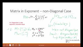 Lecture 262 With sound How to exponentiate a matrix [upl. by Gavrilla]