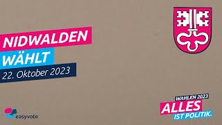 Nidwalden wählt Nationale Wahlen 2023 [upl. by Adnorat]