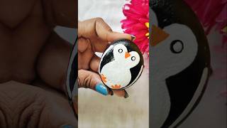 Lets Paint penguin on stone।। penguin drawing।। stone painting stoneartshortsviralshorts [upl. by Ursula]