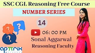 6 PM  Class 14  SSC CGLCHSL  Reasoning by Sonal Maam  Number Series [upl. by Tull667]