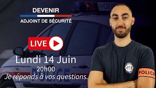 🔴LIVE Devenir Policier Adjoint  ADS  LIVE du Lundi 17 Juin 20h00 [upl. by Jarlathus941]