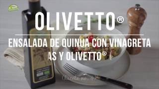 Receta Ensalada de quinua con vinagreta de hierbas y Olivetto® orgánico [upl. by Yusem]