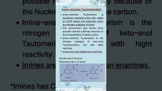 imine enamine tautomerism stability reactivity example youtubrshorts youtube ytshorts [upl. by Aggri154]