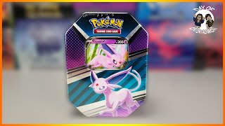 Pokemon TCG V Heroes Tin Espeon V Opening [upl. by Berman890]