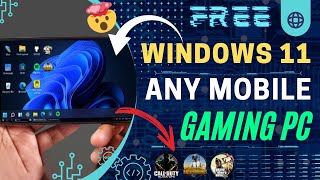 windows 11 on android phone  computer run on mobile  gaming pc on android  technical waseem [upl. by Olpe545]