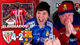 ¡ELIMINADOS ATHLETIC CLUB 42 FC BARCELONA  Cuartos COPA DEL REY 2024 [upl. by Khorma]