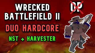 Duo Hardcore on Wrecked Battlefield II NST  Harvester  Tower Defense Simulator  TDS [upl. by Brodie]