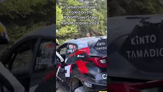 Sebastien Ogier accident rally Acrópolis 2024wrc [upl. by Kreegar]