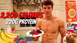 Full Day of Eating 2200 Calories on a Cut  Super High Protein and Low Calorie Meals for Fat Loss [upl. by Ahsinna]