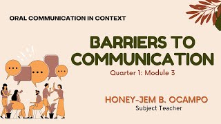 Barriers to Communication [upl. by Modnar460]