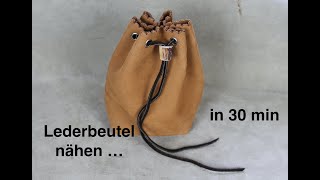 Wie fertige ich einen Lederbeutel in 30 min [upl. by Havard]