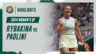 Rybakina vs Paolini Quarterfinal Highlights  RolandGarros 2024 [upl. by Orelie]