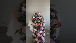 Purple flower runner for table artificialflowers [upl. by Amyaj477]