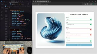 ASMR Programming  JavaScript Form Validation  No Talking [upl. by Nosro]