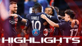 HIGHLIGHTS  PSG 30 AC Milan  ⚽️ KYLIAN MBAPPÉ RANDAL KOLO MUANI amp LEE KANGIN  UCL [upl. by Gnad624]