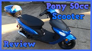 Pony 50cc Scooter  Review amp First Ride [upl. by Lupien394]