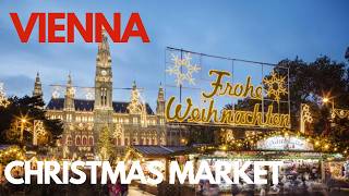 VIENNA CHRISTMAS MARKET 🇦🇹🎄 Christmas in Vienna  Rathausplatz Christkindlmarkt amp Karlsplatz market [upl. by Asilim]