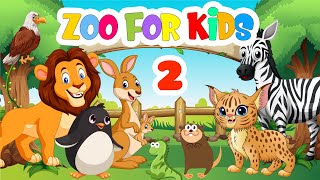 Animals At The Zoo  2  Learning About Zoo Animals  Vocabulary video for kids [upl. by Nalym]