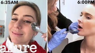 A Dermatologist’s Entire Routine From Waking Up to Lip Injections  Work It  Allure [upl. by Alleira]