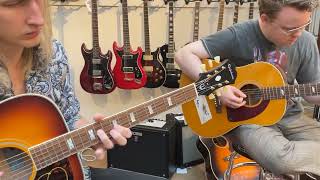 Epiphone Masterbilt Frontier  Texan  blues jam in A [upl. by Sholem277]