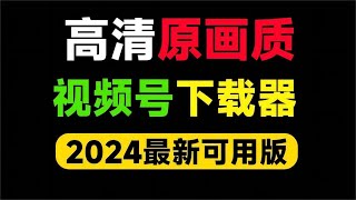 2024年最新视频号下载工具，原画质无损下载微信视频号神器 [upl. by Lrad]