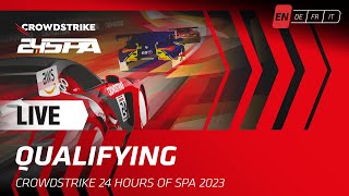 LIVE  Qualifying  CrowdStrike 24 hours of Spa  Fanatec GT World Challenge powered by AWS [upl. by Nalat]