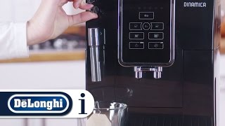 How to deliver hot water from your DeLonghi Dinamica ECAM 35015B beantocup coffee machine [upl. by Ajdan]