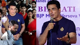 Sonu Sood At The Inauguration Of Shree Swami Samarth Circle  MS shorts [upl. by Atrahc]