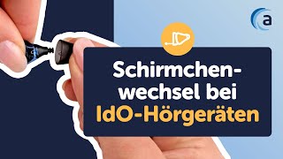 Schirmchenwechsel bei IndemOhr Hörgeräten [upl. by Asilehc]