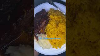 Dinner Vibes 😍…Yellow Rice Baked Baby Back Ribs With Mash Potatoes And Apple juice 🍎 [upl. by Timothy]