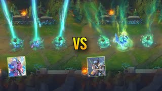 Faerie Court Soraka vs Immortal Journey Soraka Skin Comparison  League of Legends [upl. by Renruojos]