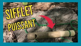 Comment faire un SIFFLET BUSHCRAFT en 10 minutes [upl. by Ozen]