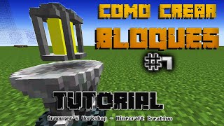 ARMOURERS WORKSHOP MOD  TUTORIAL COMO CREA ARMADURAS  BLOQUES  MINECRAFT [upl. by Apfelstadt755]