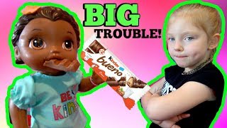 BABY ALIVE SNEAKS TREATS from MOMMY The Lilly and Mommy Show The TOYTASTIC Sisters FUNNY SKIT [upl. by Ttevy]