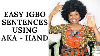 Easy Igbo sentences for beginners using Aka Hand igbo igboforbeginnners [upl. by Avilys]