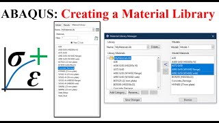 27 ABAQUS Tutorial Creating a Material Library [upl. by Loralie]