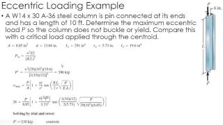 Mechanics of Materials Example Eccentric Loading [upl. by Stambaugh]