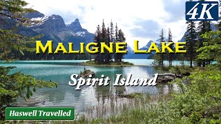 Maligne Lake Spirit Island Cruise Jasper National Park Rocky Mountains  Alberta Canada 4K [upl. by Alvy]