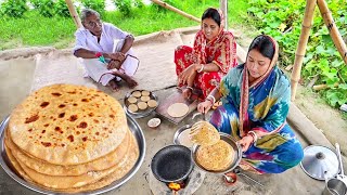 আজ দাদু আর আপনাদের সবার অনুরোধে নরম তুলতুলে আলুর পরোটা বানালাম  aloor paratha recipe [upl. by Ajnos]