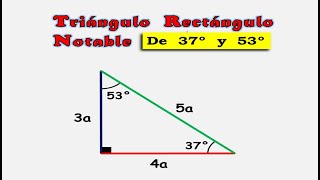 Triángulo Rectángulo Notable de 37° y 53° [upl. by Eceirtal]